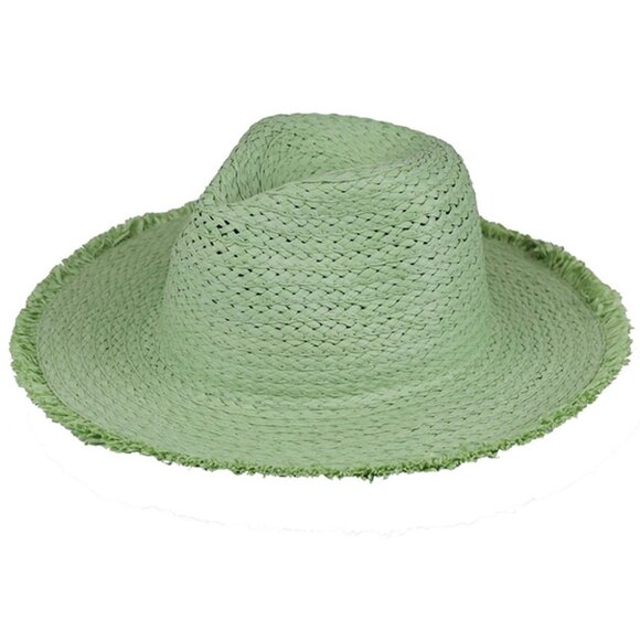 FRAYED SOLID STRAW HAT - Picture 1 of 1